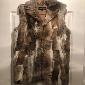 Adrienne Landau Real Rabbit Fur Vest